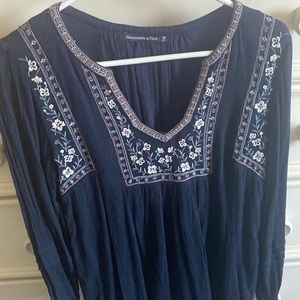 Abercrombie Long Sleeve Navy Dress